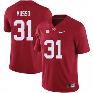 NCAA Men's Alabama Crimson Tide #31 Bryce Musso Stitched College 2018 Nike Authentic Red Football Jersey OS17T03HM